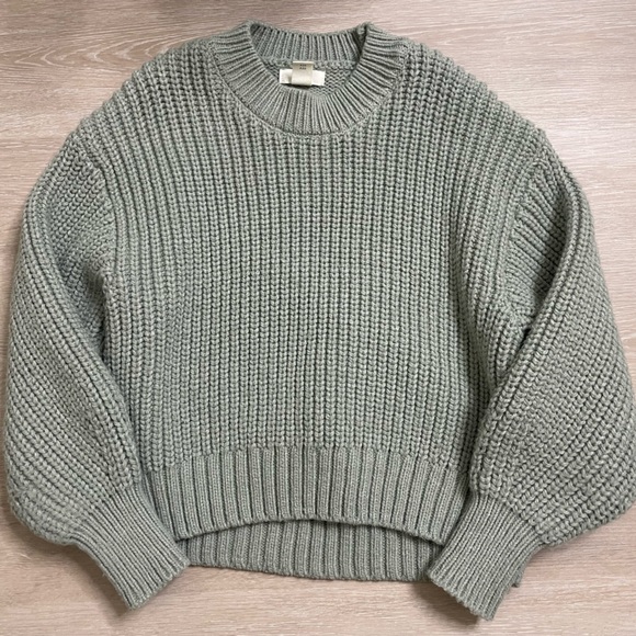 Uniqlo Sweaters - SOLD! 2 Sage Knit Sweaters (H&M + Uniqlo) - Women’s Medium
